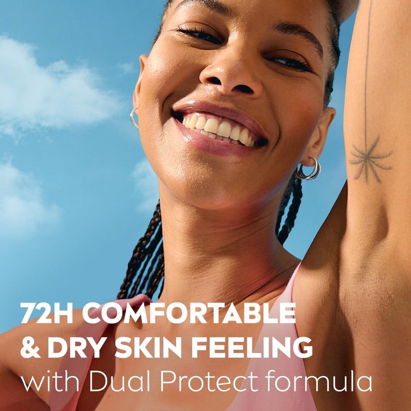 NIVEA Dry Comfort Antiperspirant Deodorant for Women Quick Dry 72h Active Sweat Protection Roll-On, Pack of 3 - Image 5